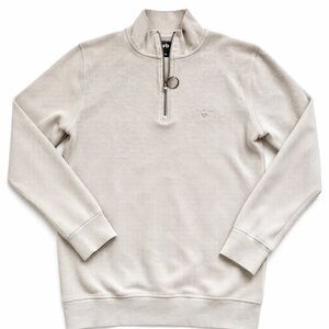 Barbour Men's Off-White Zip-Up Sweater NWOT